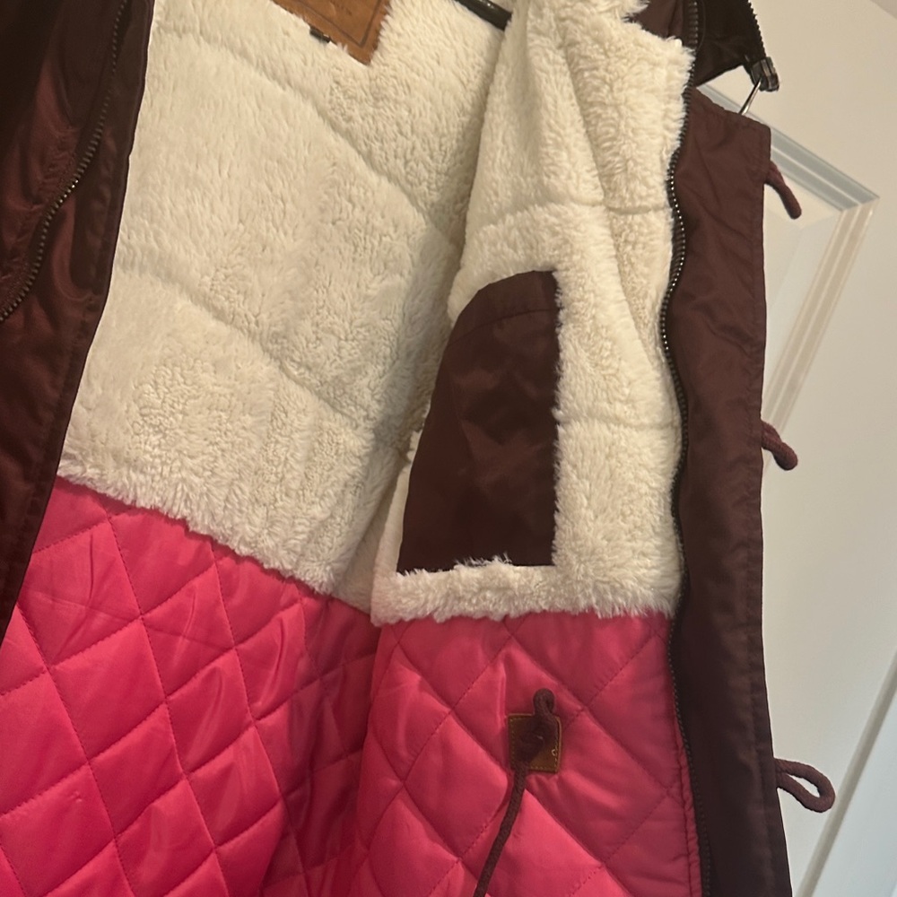 Women's Maroon Insulated Ski Jacket - Picture 9 of 16